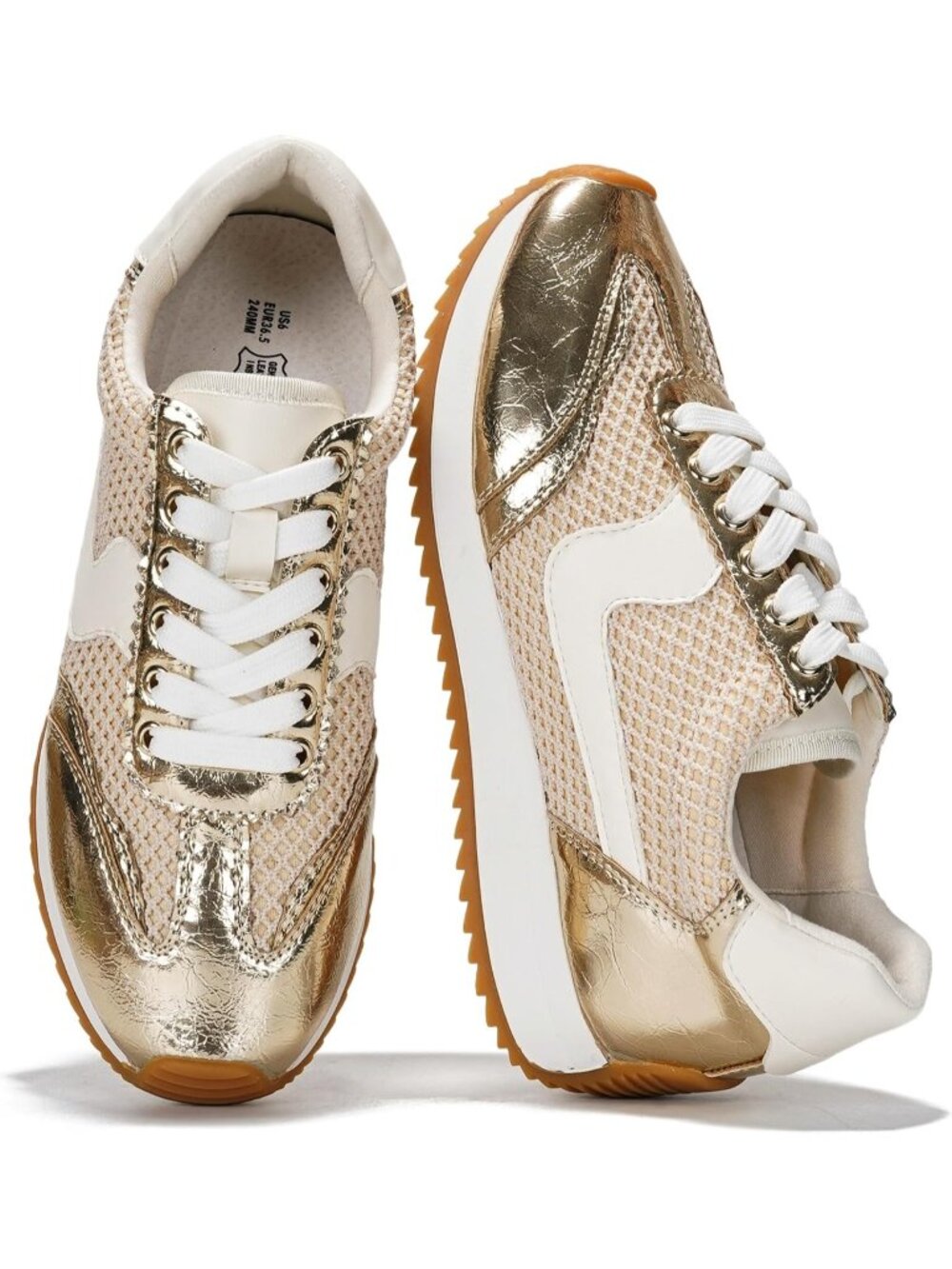 Project Cloud Women's Madison Yellow Closed Toe Lightweight Lace Up Sneakers